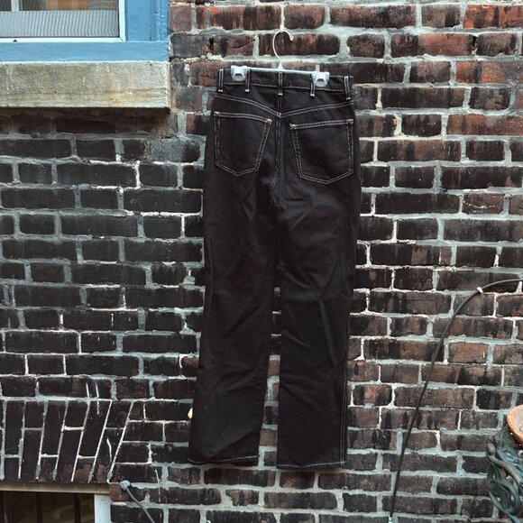 Reformation Black Jeans with White Stitching - Picture 2 of 4